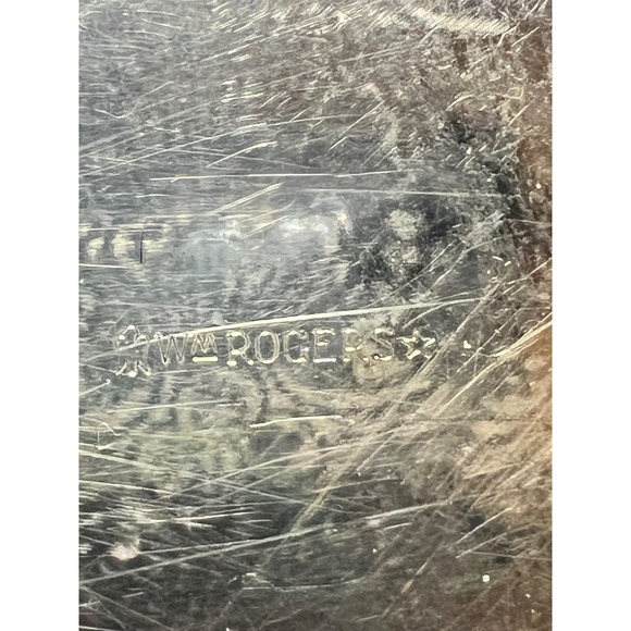 Wm Rogers Silverplate Tray Divided Glass Relish Dish 11...